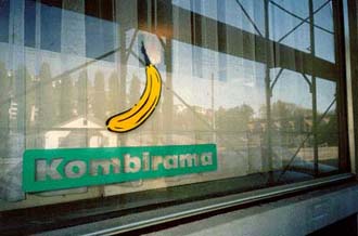 Schaufenster mit Banane